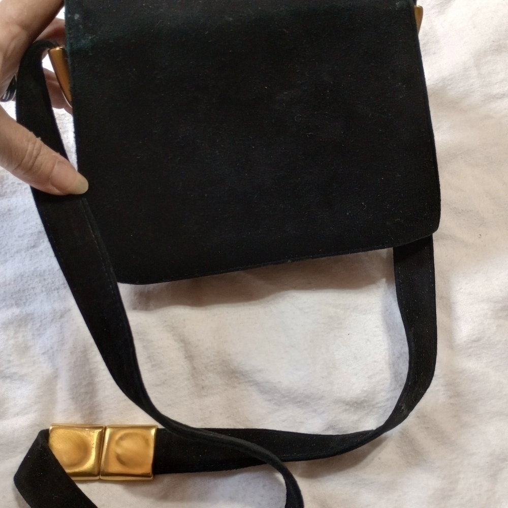 Vintage Donna Kara New York Black Purse Faux Leather - Picture 5 of 6